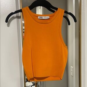 Zara Vibrant Orange Tank Top